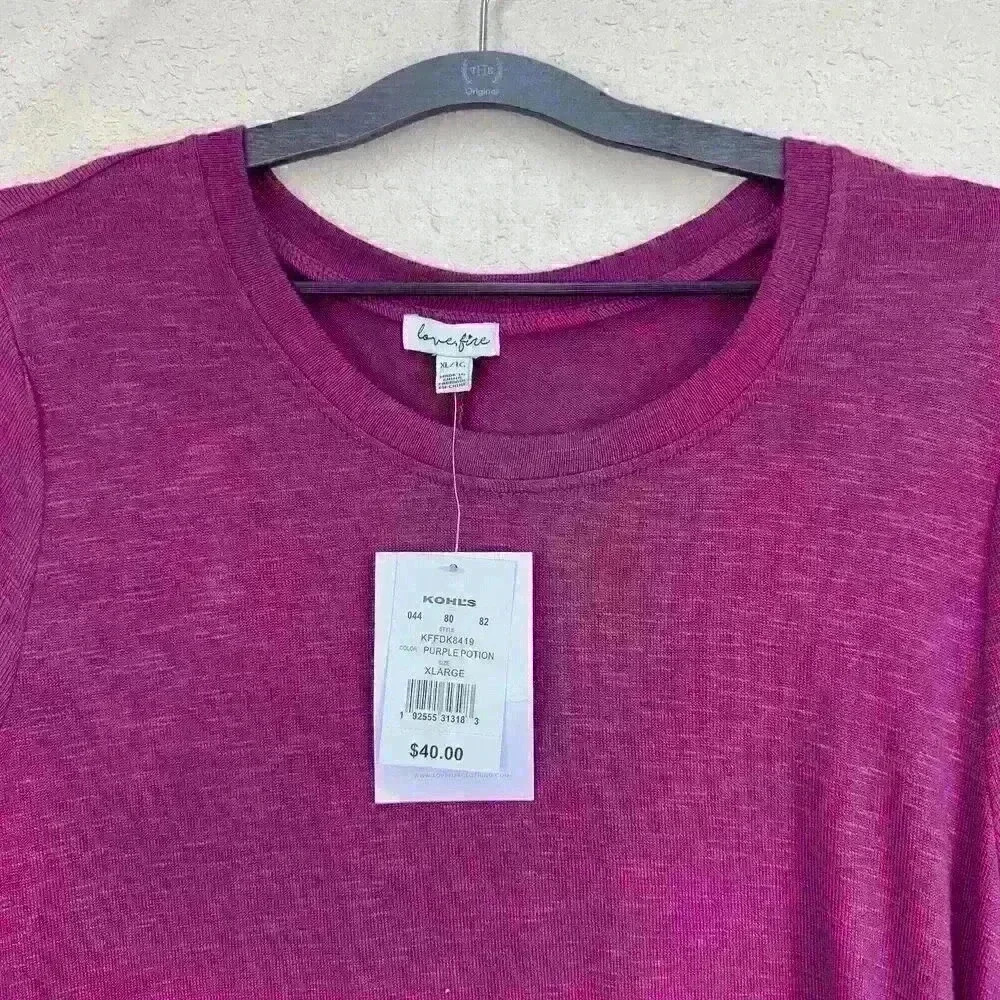 🔥Love Fire Women's Long Sleeve Dress Size XL Purple Potion NEW.  DC1 - Picture 3 of 8